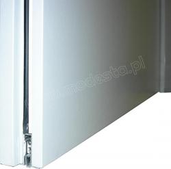 fire and smoke resistant door leaf with an automatic drop seal at the bottom edge